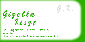 gizella kiszt business card